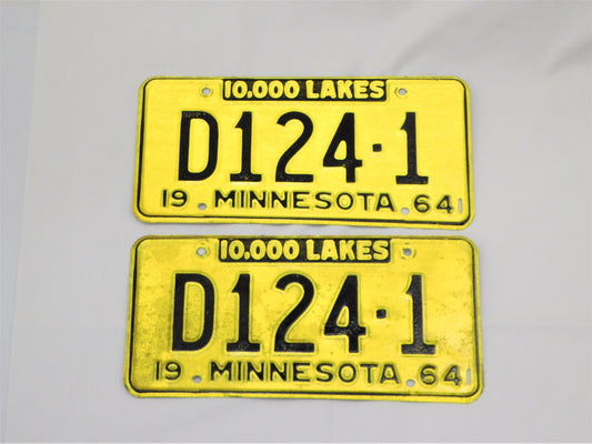 STK 10173  1964 Minnesota Plate Set