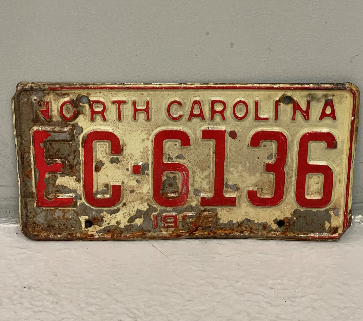 1968 NC License Plate