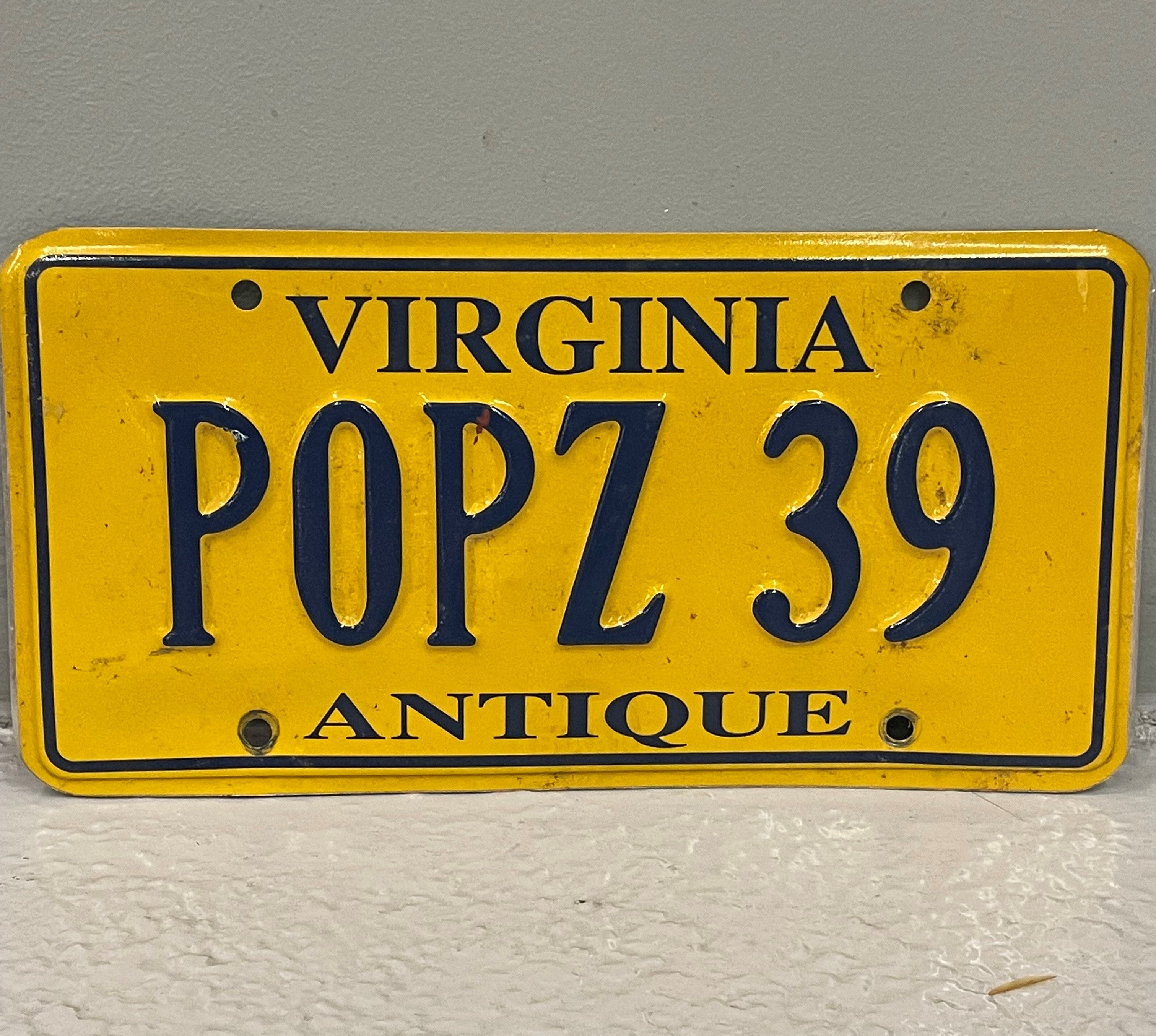 Virginia lavorgna ビスクドールモールド　Brevete STK 10018 Virginia Antique License Plate – Auto Barn Classic Cars